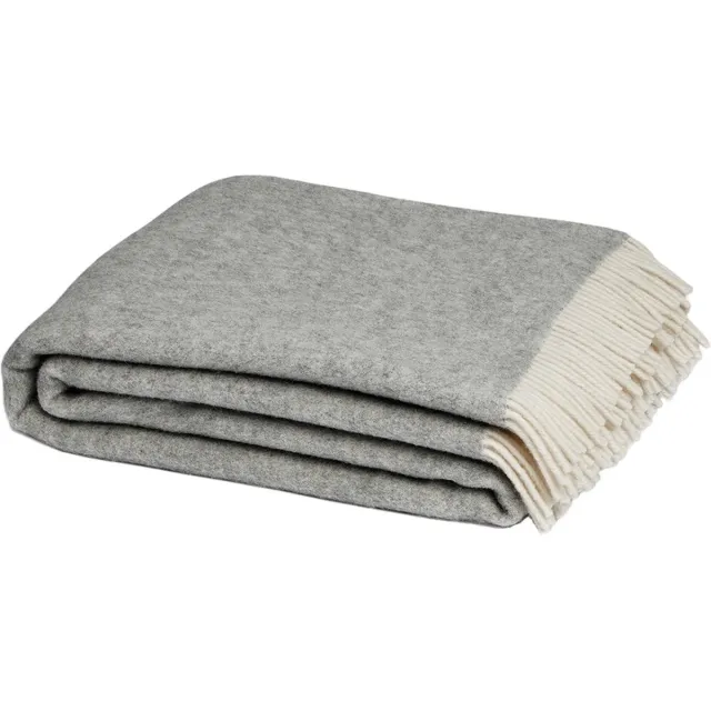 Yumeko merinowollen deken grijs melange 150x210 Grey Melange