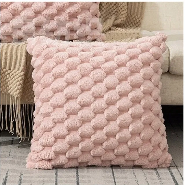 eCarla Decoratieve Kussenhoes 45x45 cm - Geometrisch 3D ontwerp Veelkleurig