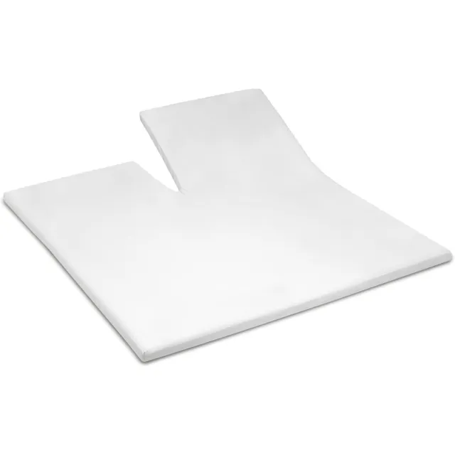 Cinderella Sundays - Topper Hoeslaken met split - 200x200 cm - Tot 15 cm matrashoogte - 100% Katoen-Satijn - Wit