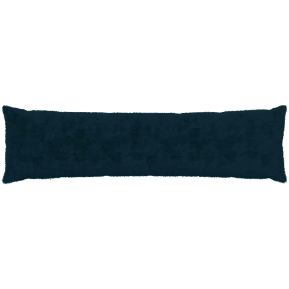 vidaXL Kussensloop HEERLEN Marineblauw 40 x 145 cm Nep Konijnenbont