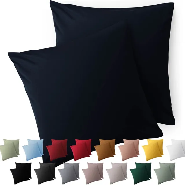 Blumtal Kussensloop Microvezel Kussenhoes 60 x 60 cm - Dark Ocean Blue - Set van 2