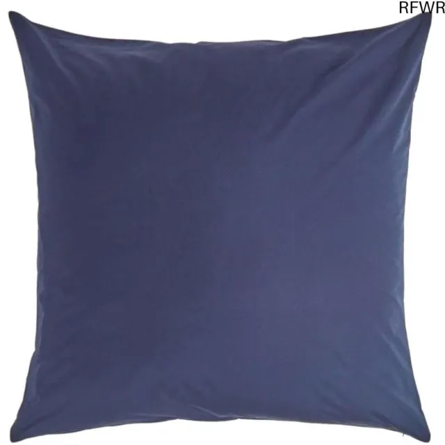 RFWR Marineblauwe Egyptische katoenen kussensloop 40 x 40 cm met ritssluiting