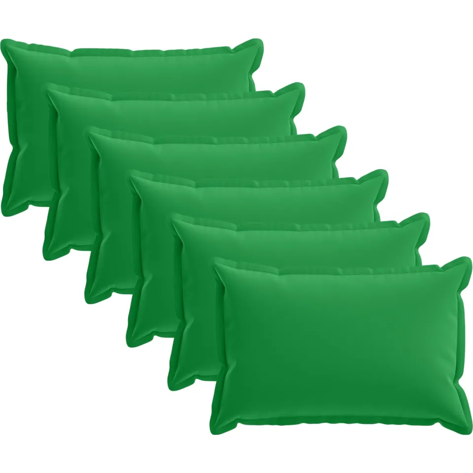 vidaXL Kussensloop 6 st HOUTEN Groen 50 x 70 cm Polyester, foto 3