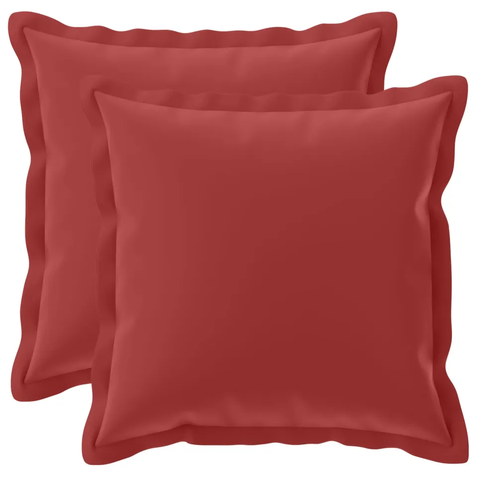 vidaXL Kussensloop 2 st HOUTEN Wijnrood 40 x 40 cm Polyester, foto 3