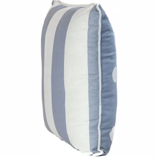 Chic Home Dubbelzijdige Kussensloop DUO 45x45cm - Strepen & Stippen - Blauw Boho