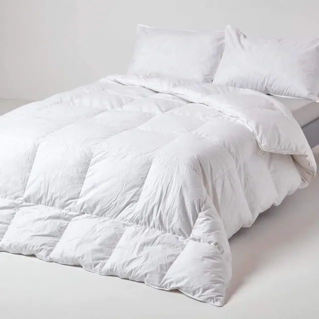 Homescapes Donzen Zomerdekbed 155x220 cm – Eendendons & Veren – Warmteklasse 3 – OEKO-TEX® & RDS Gecertificeerd Wit