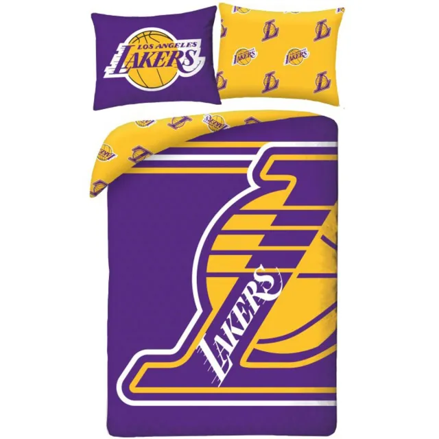 LA Lakers Lakers Dekbedovertrek - polyester - Geel Multicolor