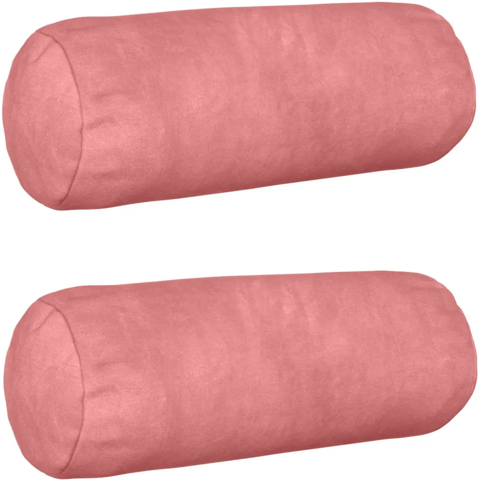 vidaXL Kussensloop 2 st HEERLEN Roze Dia. 15 x 40 cm fluweel, foto 3