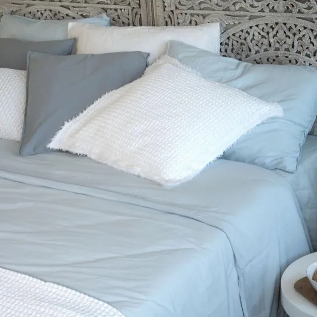 Port Maine Luxueuze Katoensatijn dekbedovertrek extra zacht 60x210cm zacht blauw HEMELS BLAUW