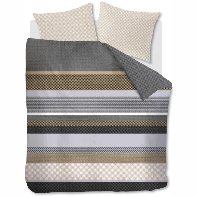 Beddinghouse Hylke dekbedovertrek - Lits-Jumeaux XL - 260x200/220 - Grijs