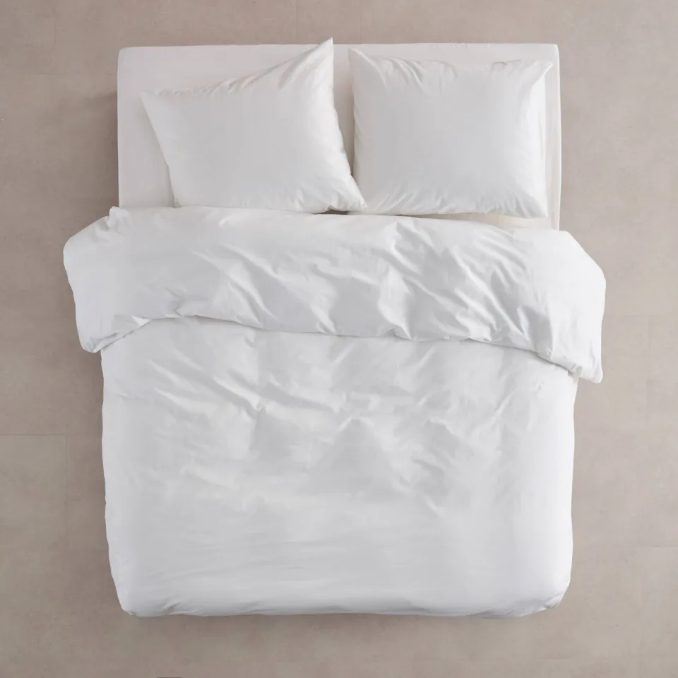 NOUS Living basis dekbedovertrek 2-persoons - wit (200x220 cm)