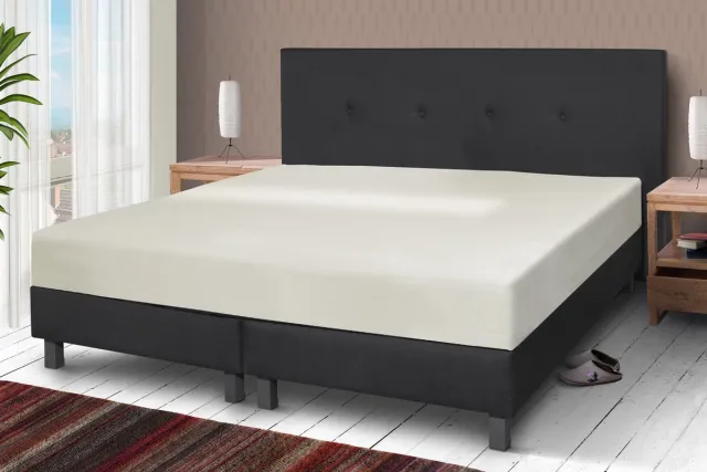 Zydante Matras Hoeslaken - Molton-Stretch - Hotel Home Collection - 50% Katoen - 200x90 Wit