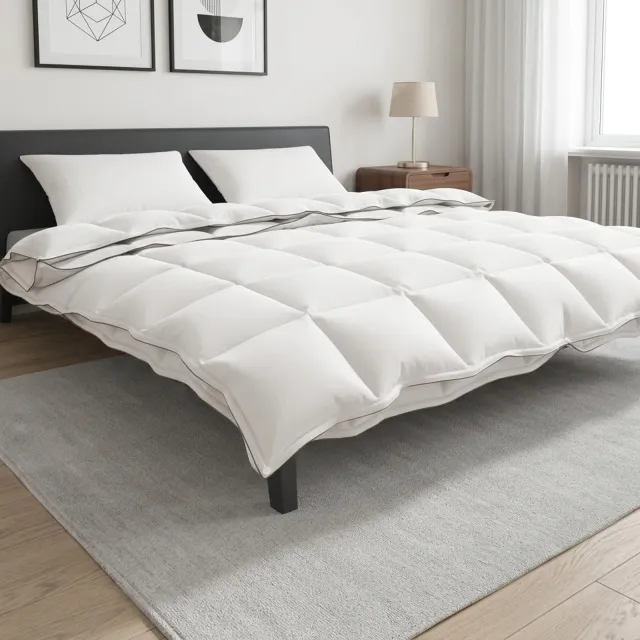 vidaXL Dekbedset 200 x 220 cm Alle seizoenen Wit