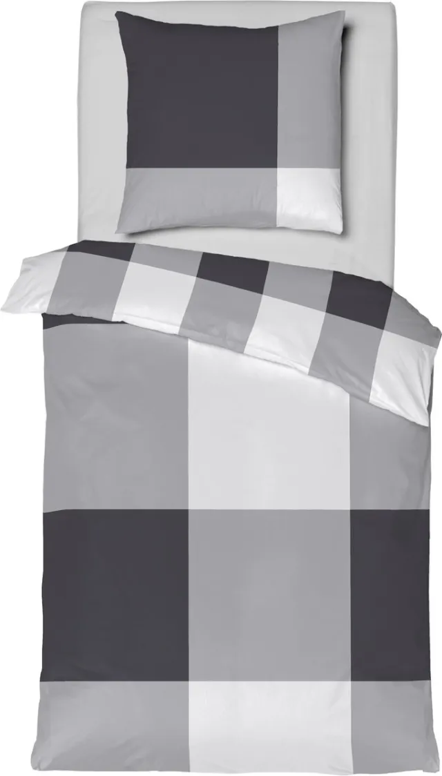 Mistral Home Dekbedovertrek 100% Katoen Satijn - Eénpersoons - 140 x 200/240 - Antraciet