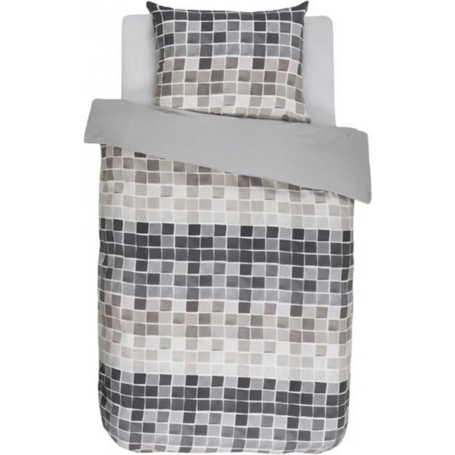 Vanezza Pallet Dekbedovertrek - Flanel - Eenpersoons - 140x200/220 cm - Grey Grijs