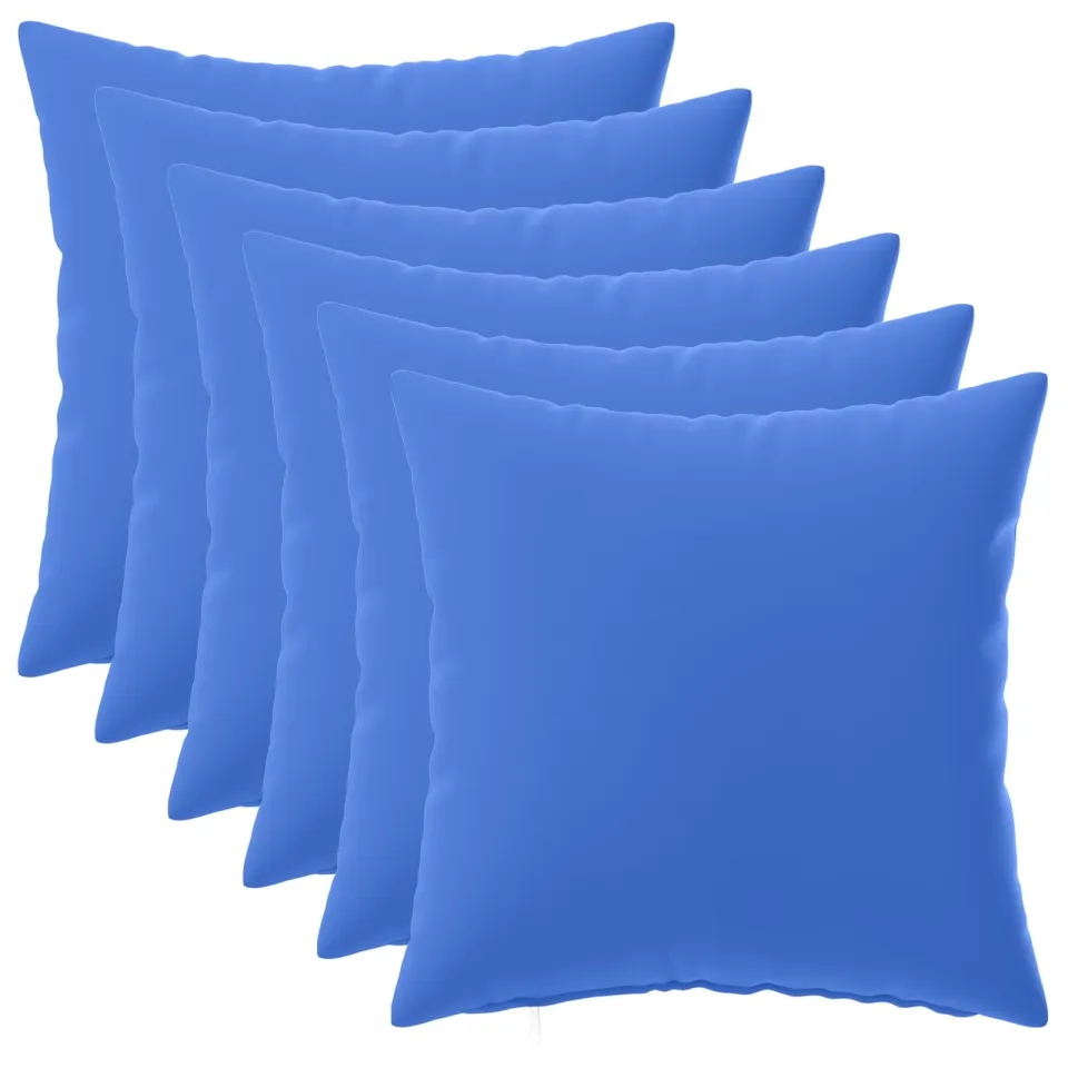 vidaXL Kussensloop 6 st HEERLEN Koninklijk Blauw 35 x 35 cm Polyester, foto 3