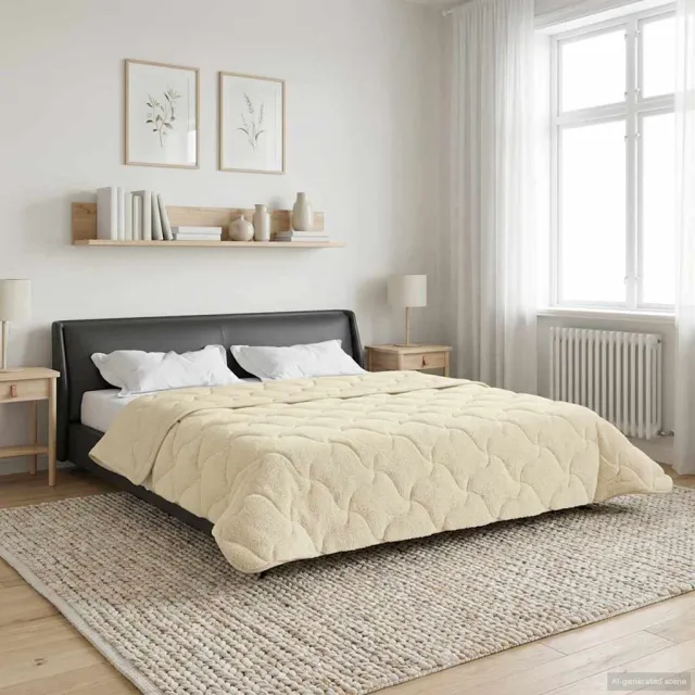 vidaXL Zomer Dekbed 260 x 240 cm Zomer Crème