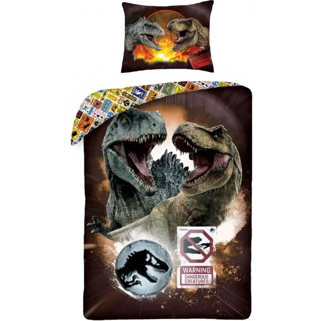 Jurassic World Dekbedovertrek Dominion 140 x 200 cm - Katoen - 70 x 90 cm multicolor