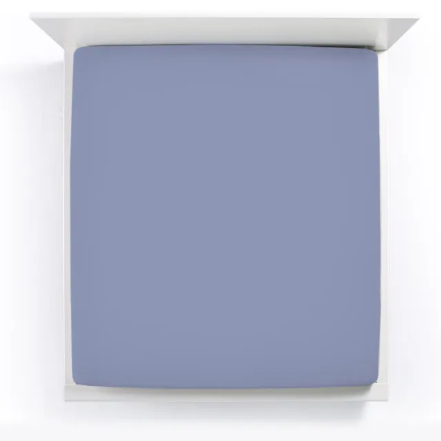 Bella Donna Jersey La Piccola Topperhoeslaken 100x190-200 cm blauwgrijs-0209