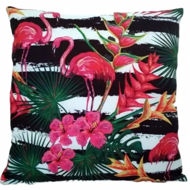 Granda Decoratieve Kussenhoes Flamingo Bladeren Jungle 45x45 cm Multicolor