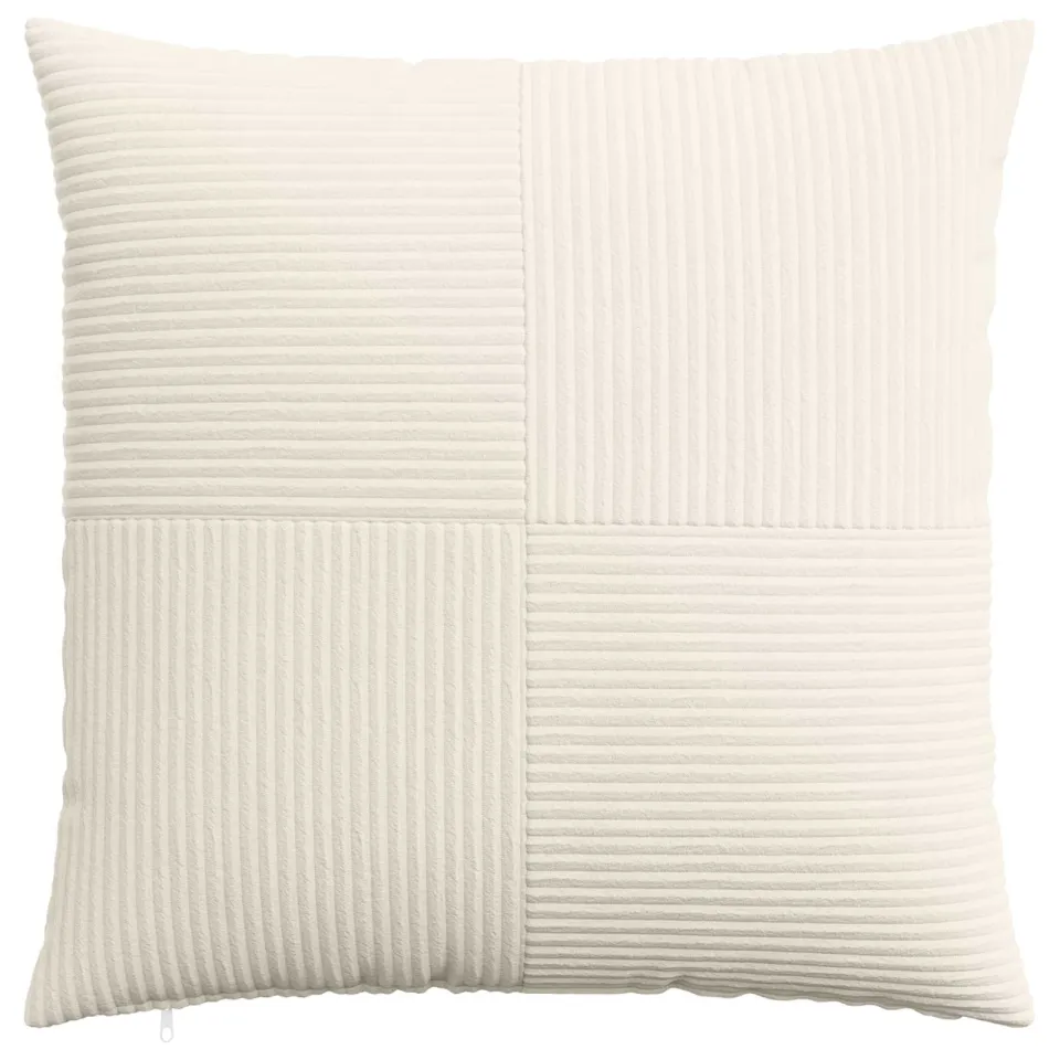 vidaXL Kussensloop 2 st ALMELO Crèmekleurig 80 x 80 cm corduroy