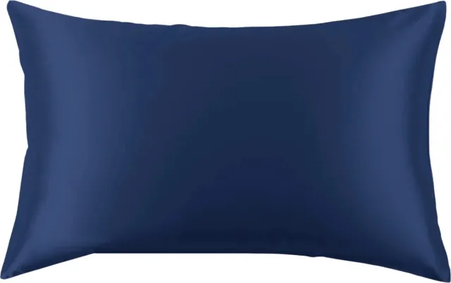 Silkmood Luxe Zijde Kussensloop – 100% Premium Pure Moerbeizijde van de Hoogste Kwaliteit 6A, 19 Momme, 65x65cm, Oxford blauw