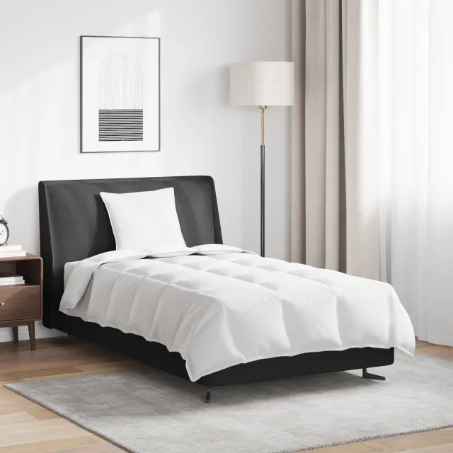 vidaXL 2-in-1 Dekbed met kussen 2 st Wit Donsveertjes