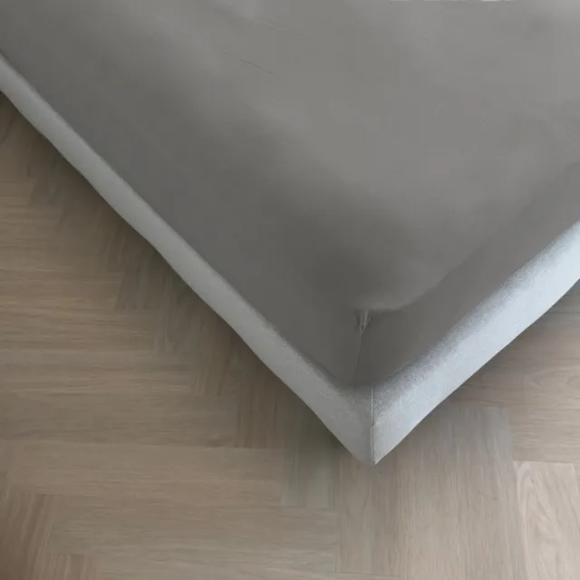kayori Tara Hoeslaken Jersey Stretch - 140-160x200-220cm - Matrasdikte 35cm - Rondom Elastiek - Biologisch Katoen - Strijkvrij - Grijs