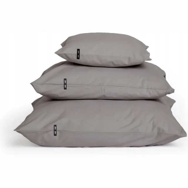 HOP Design 2x Kussensloop Donkergrijs 40x40cm 100% Katoen