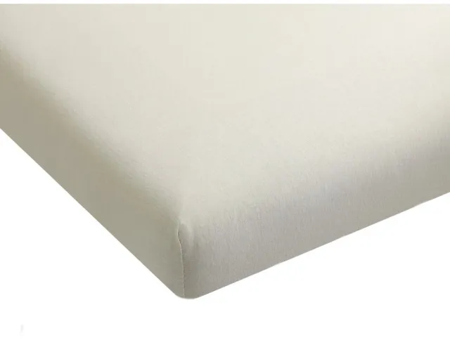 MatrasDirect Hoeslaken Jersey Katoen - Topdekmatras Ecru - 90x210 - 100% Katoen - Oeko-Tex gecertificeerd