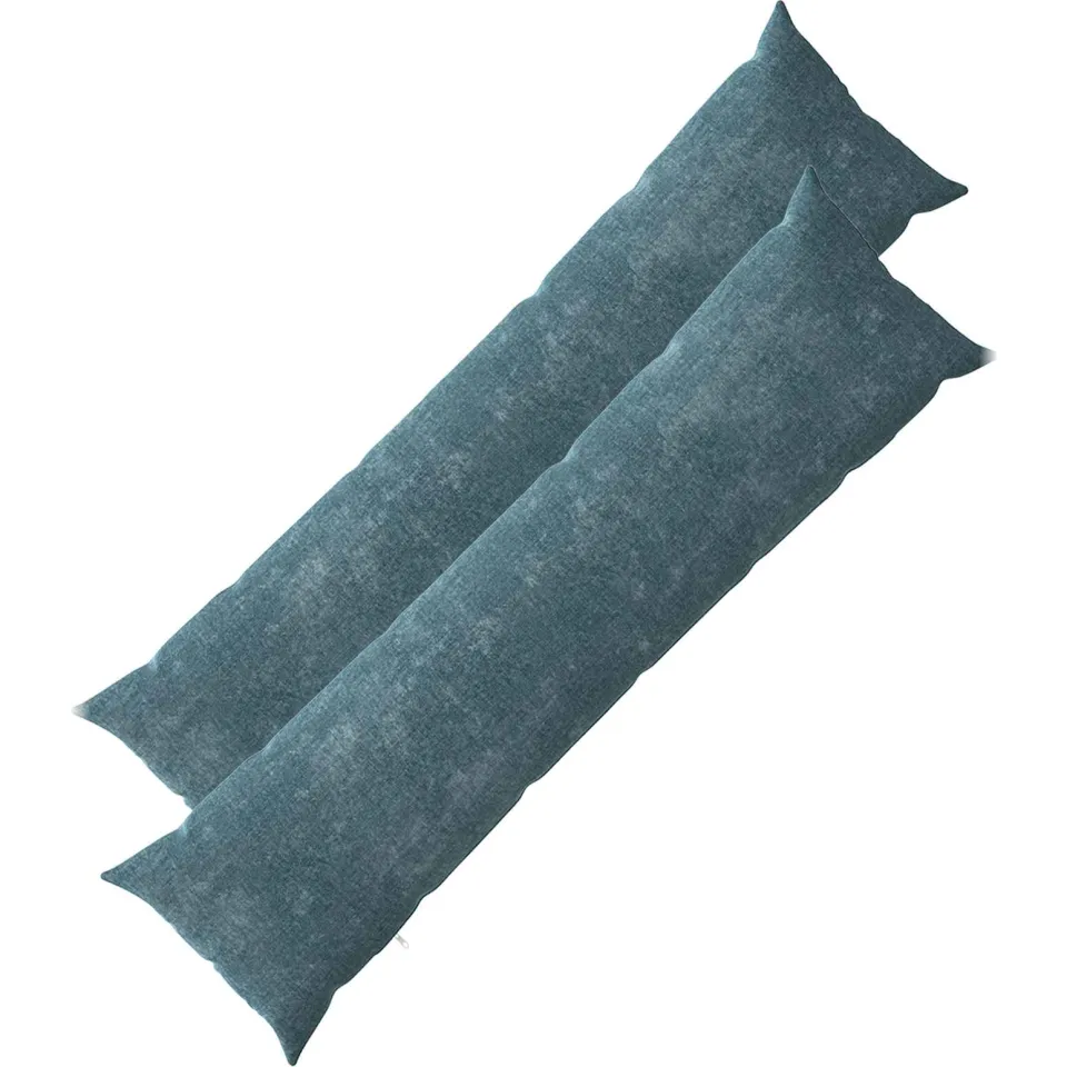 vidaXL Kussensloop 2 st HEERLEN Blauw 40 x 145 cm Chenille Stof, foto 3