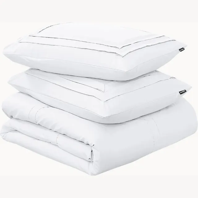 Y-not® Mat Satijn Jesper - Microvezel - Dekbedovertrek - 1 Persoons - 140x200/220 cm -Wit