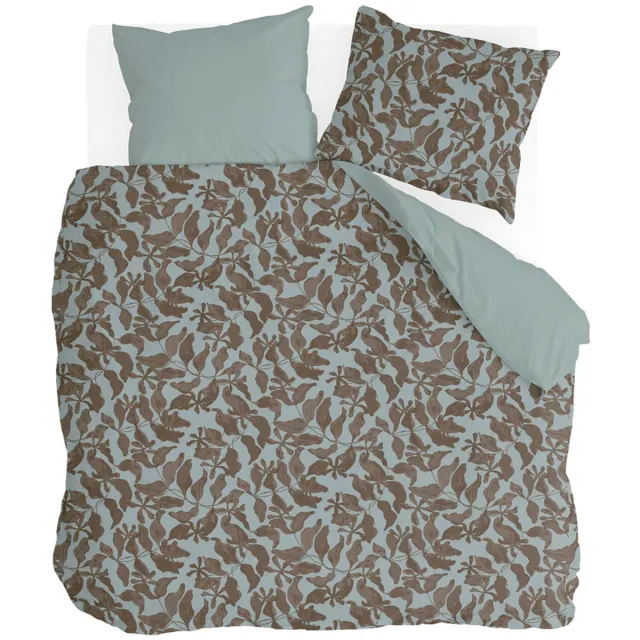 Walra Dekbedovertrek Midnight Leaf - 200x220 - 70% gerecycled Katoen (GRS) / 30% Katoen (BCI) - Blauw