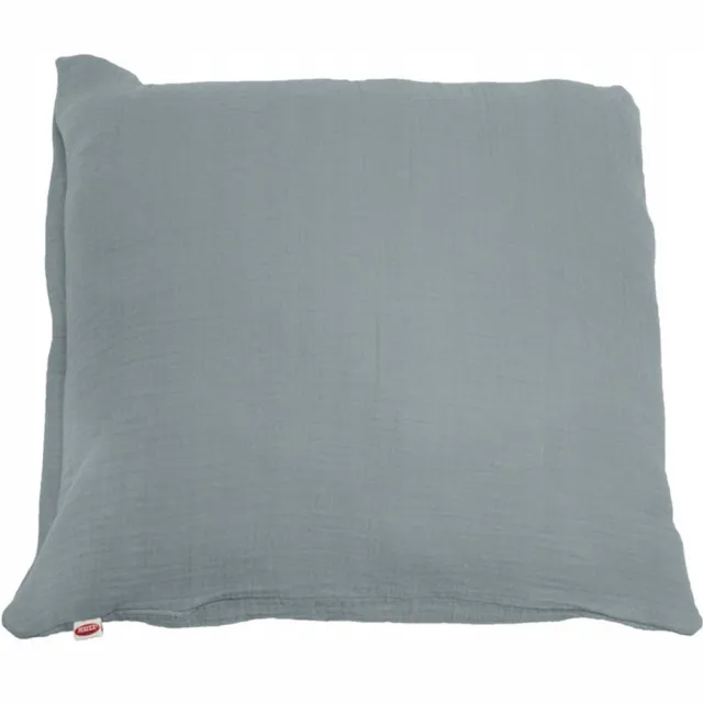 Matex Donzige Kussensloop Muslin Donkergrijs 40x40cm met Rits
