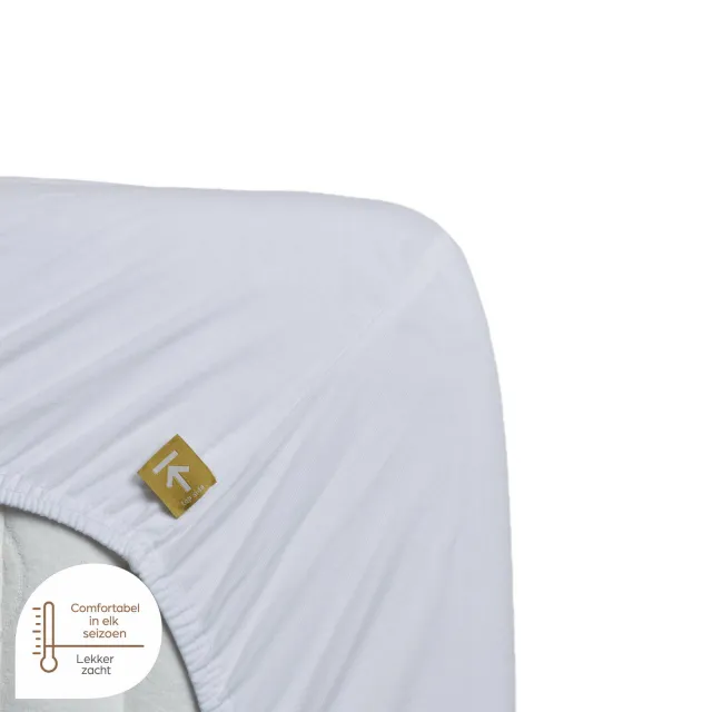 Beddinghouse premium jersey stretch hoeslaken wit