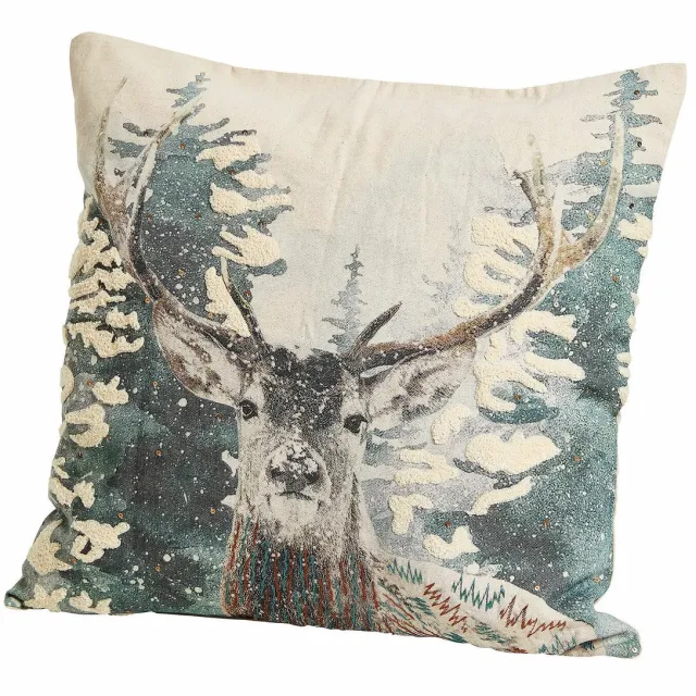 Loberon Kussenhoes Elvaris groen/bruin