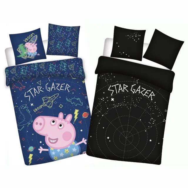Peppa Pig Dekbedovertrek Star Gazer Glow in the Dark 100 x 135 cm Katoen Multi Colour