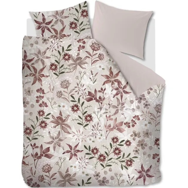 Riviera Maison Floral Flowers dekbedovertrek - Lits-Jumeaux - 240x200/220 - Rood