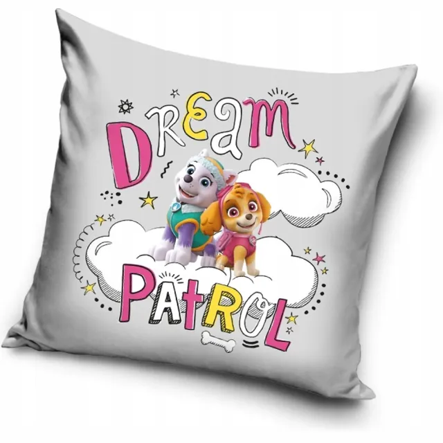 Carbotex Paw Patrol Kussensloop Skye 40x40 cm - Kinderkamer Decoratie Grijs