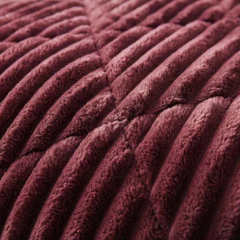 Zensation Lazy all-in-one dekbed ribstof - bordeaux, foto 4