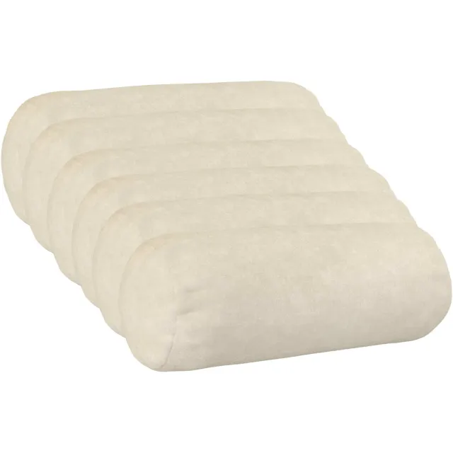 vidaXL Kussensloop 6 st HEERLEN Crèmekleurig Dia. 15 x 40 cm