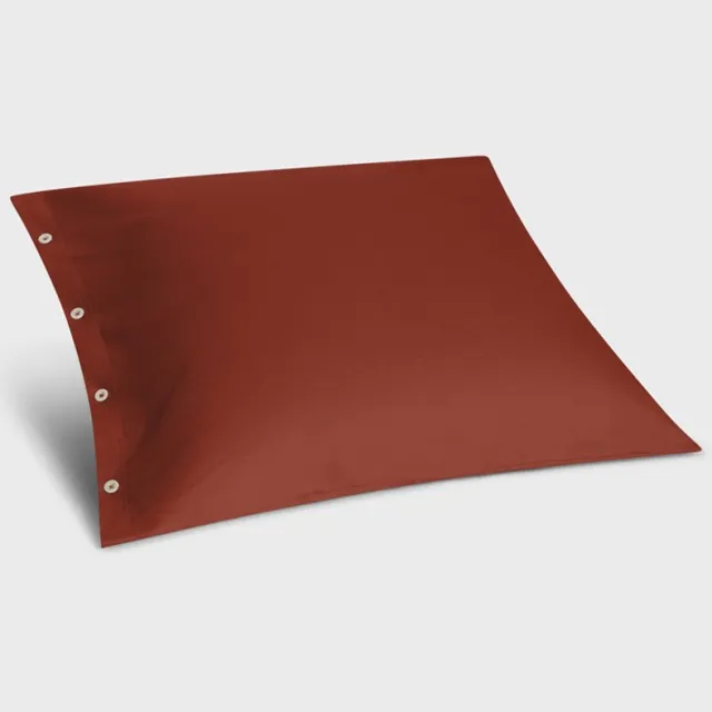 Yumeko kussensloop flanel fluweel rood 65x65 - Biologisch & ecologisch - 1 stuk Red Velvet