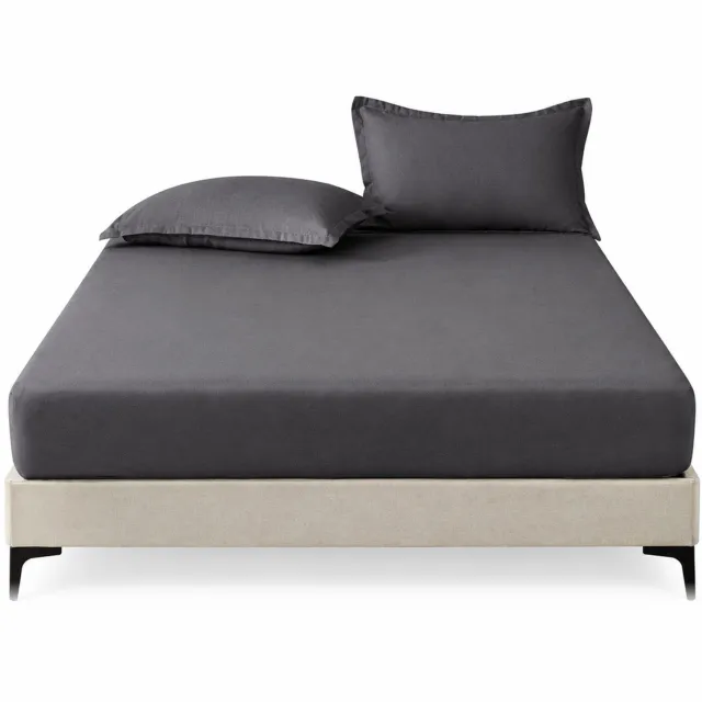 SWGOTA Kussenslopen, set van 2, donkergrijs, effen polyester met decoratieve rand