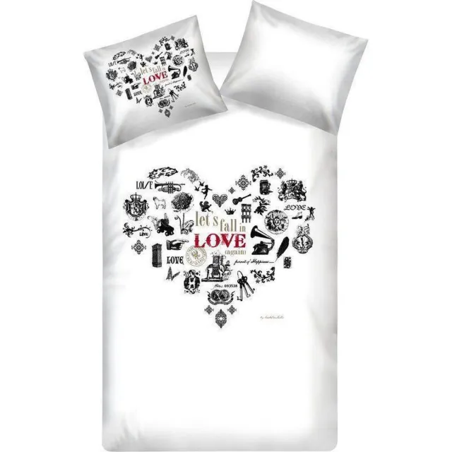Kardol Love Heart Dekbedovertrek - Black Zwart