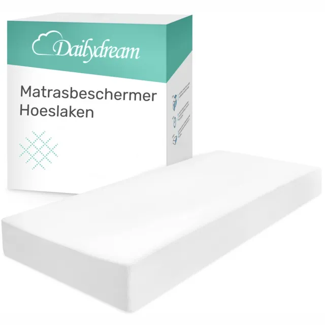 dailydream Waterdichte matrasbeschermer – 80x200 cm – wit – ademend Weiß
