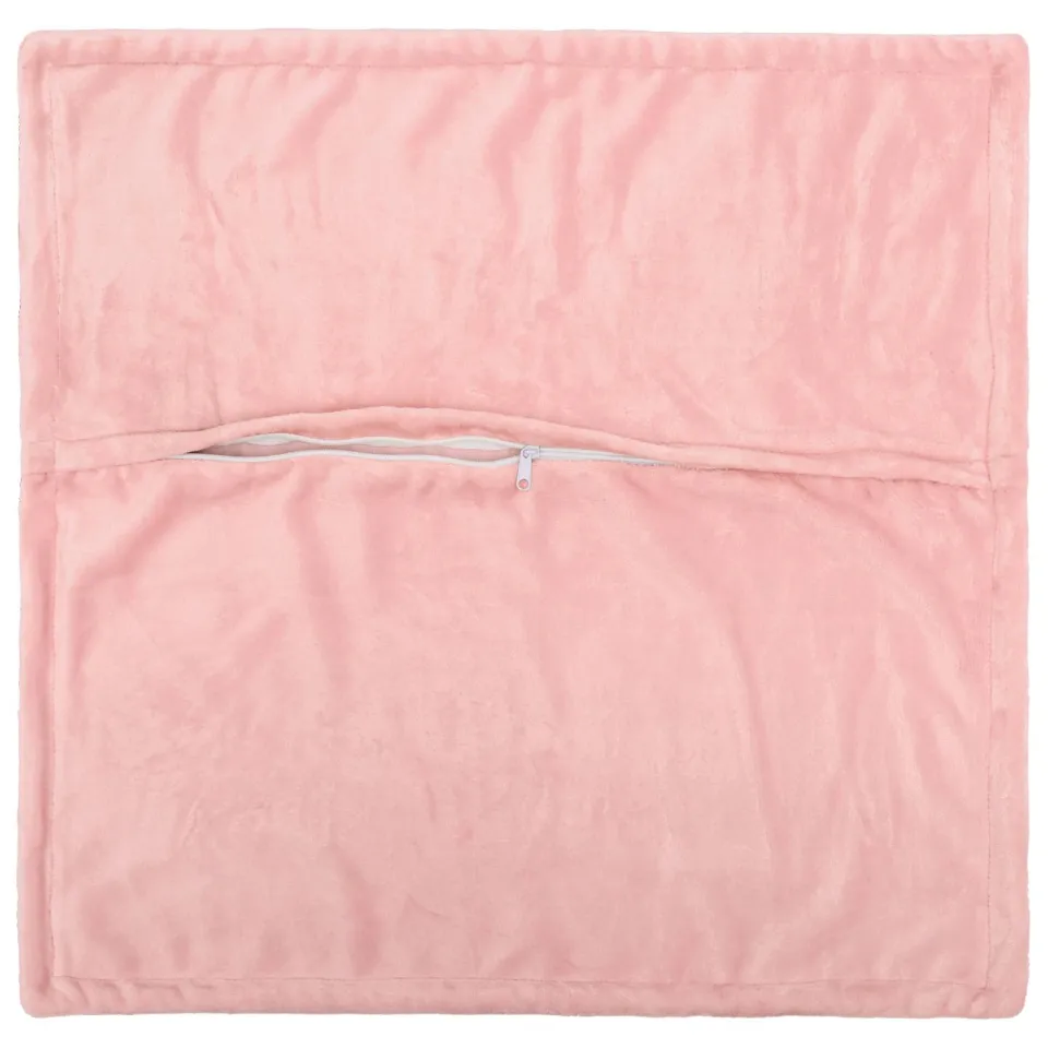vidaXL Kussensloop 6 st HOUTEN Roze 40 x 40 cm Flanel, foto 4