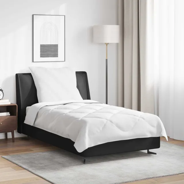 vidaXL Het Duvet voor Elk Seizoen met kussen 2 st Wit Microvezel