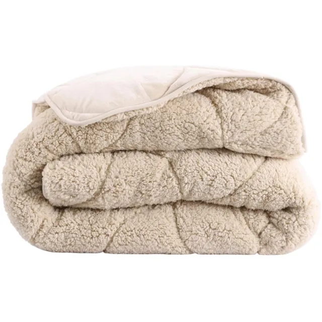 Slaaptextiel SlaapLuxe Dekbed Zonder Overtrek Zand - Velvet & Teddy 2-in-1 - All Year Comfort-2-persoons (200x220 cm) Beige