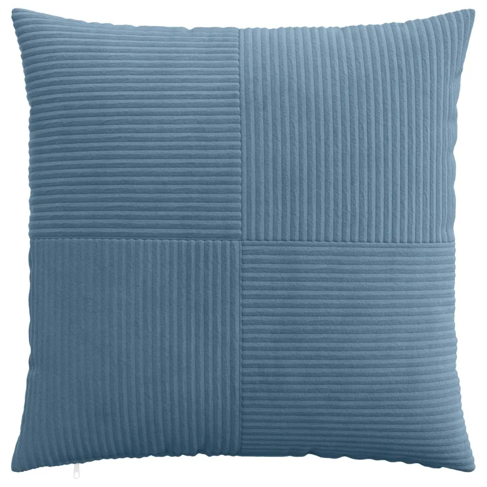 vidaXL Kussensloop 2 st ALMELO Blauw 80 x 80 cm corduroy