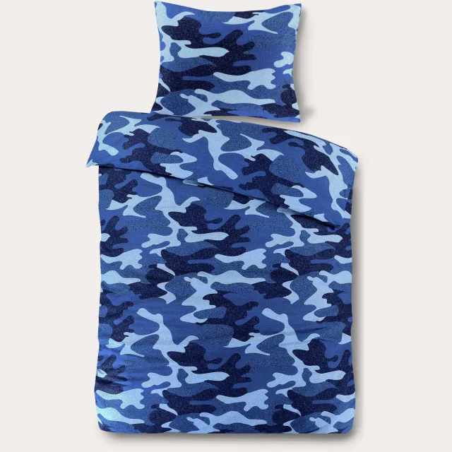 NOUS Kids katoenen dekbedovertrek kinderbed (120x150 cm) Blauw